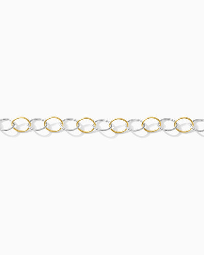 5.8mm mixed metal cable chain, M254