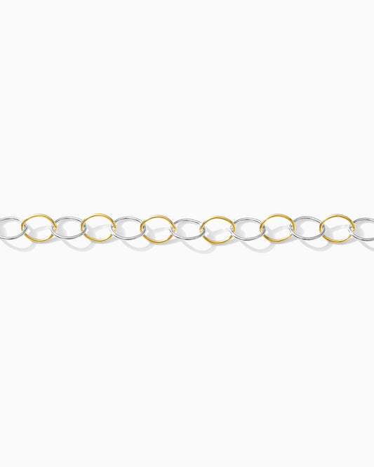 5.8mm mixed metal cable chain, M254