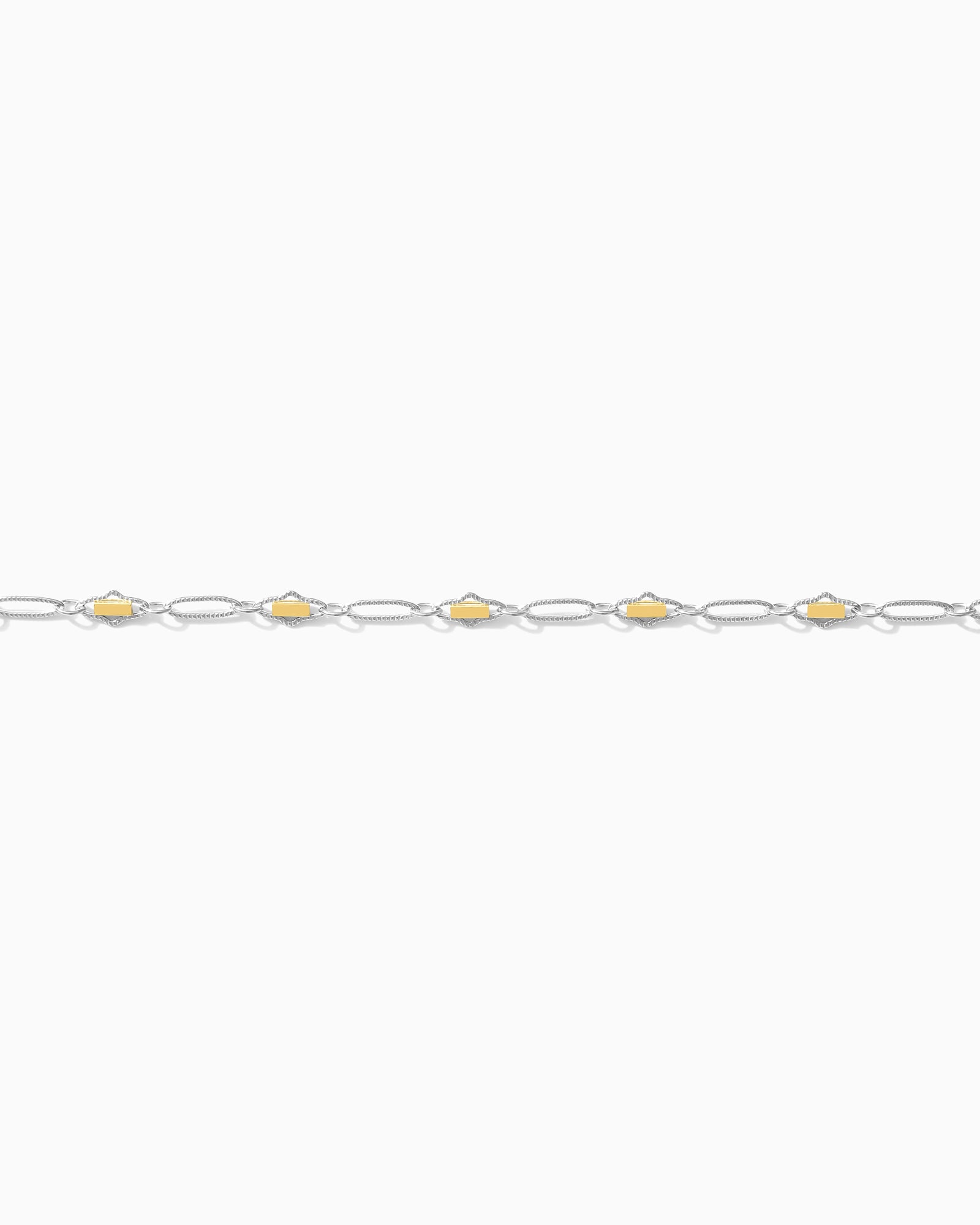 2.6mm Alternate Diamond and Oval Mixed Metal Chain, M255