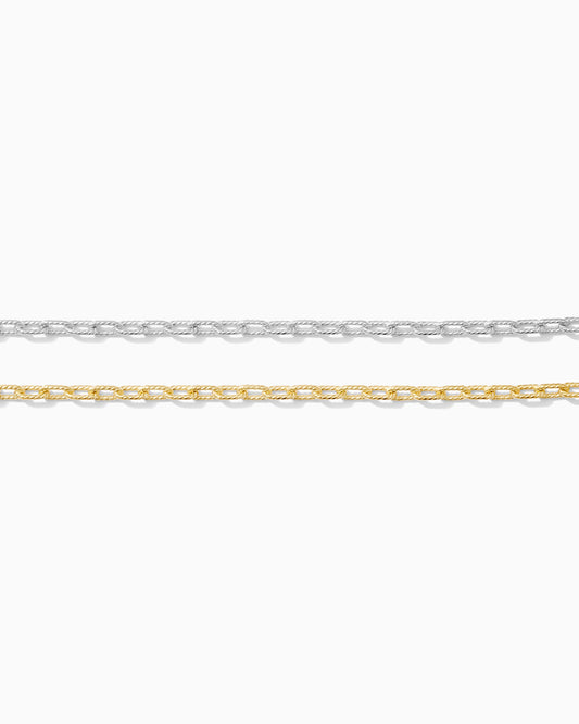 2mm twisted paperclip chain, S257, G257