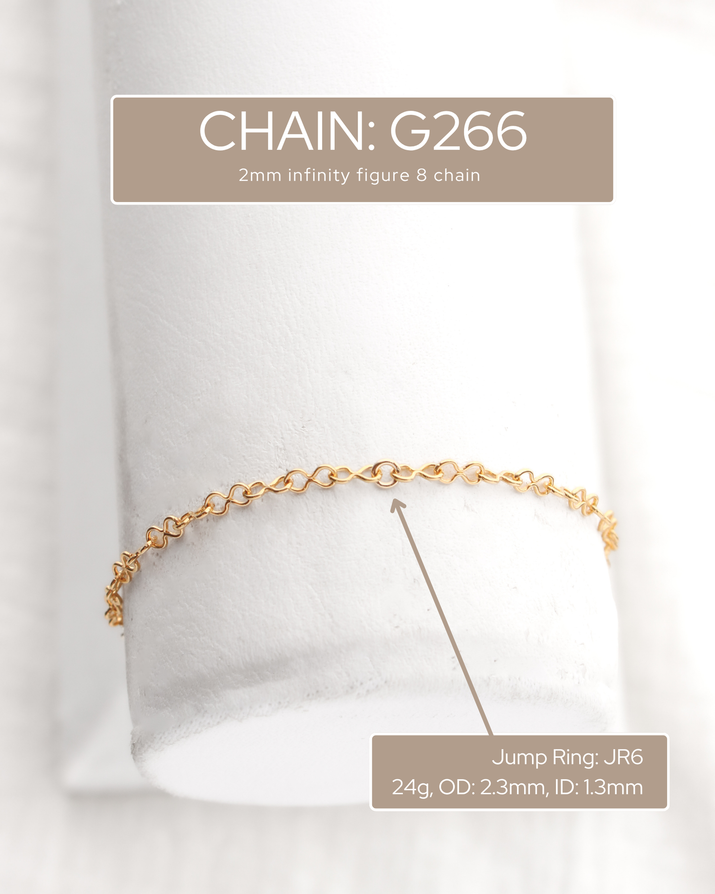 2mm infinity figure 8 chain, G266