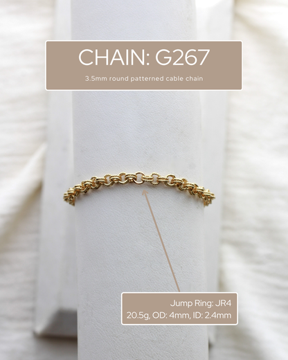 3.5mm Round Patterned Cable, S267, G267