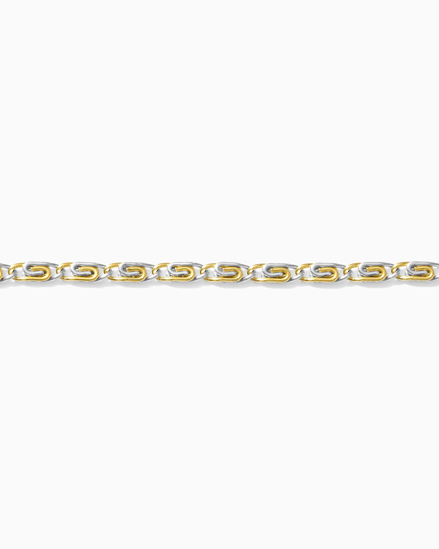 3.3mm Alternating Mixed Metal Scroll Chain, M268