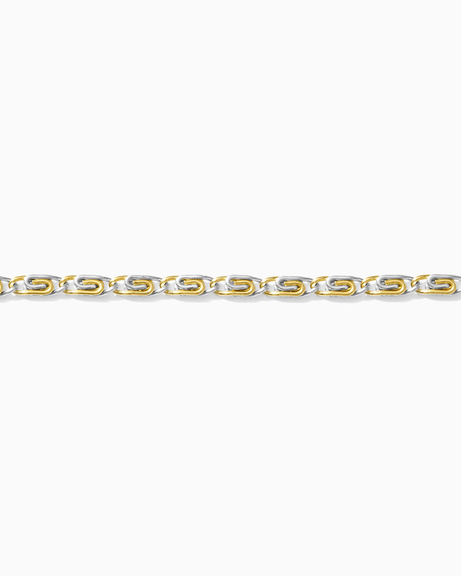 3.3mm Alternating Mixed Metal Scroll Chain, M268