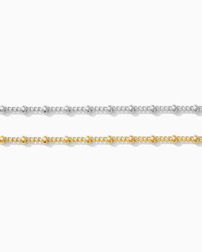 2.7mm Curb Chain with Beads, S273, G273