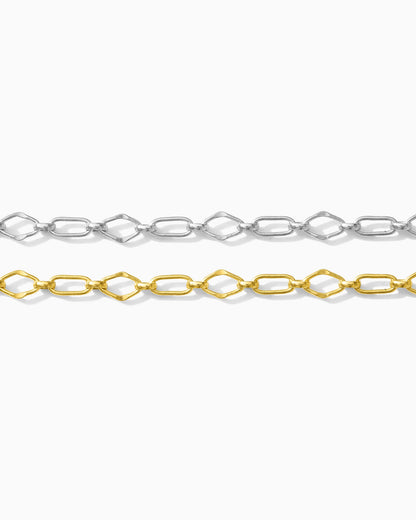 3.3mm Alternate Dapped Diamond and Oval Link Chain 1+1, S274, G274