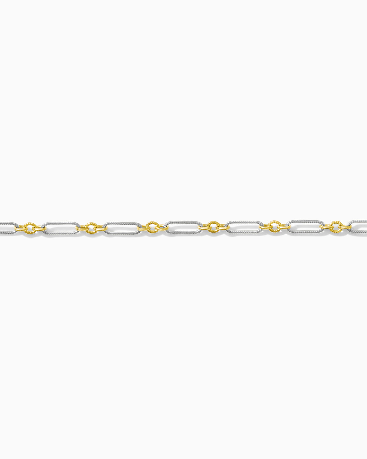 2.3mm Patterned Long and Short 1+3 Mixed Metal Chain, M275
