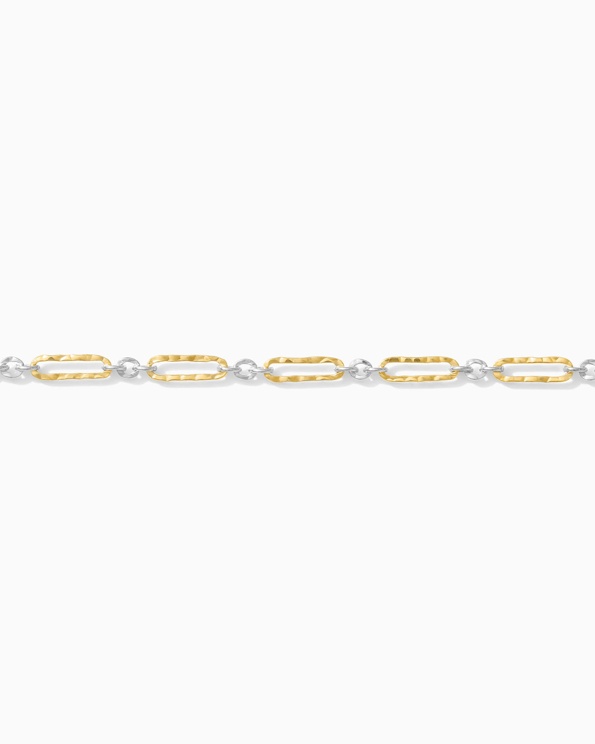 2.8mm Hammered Long and Short 1+3 Mixed Metal Chain, M279