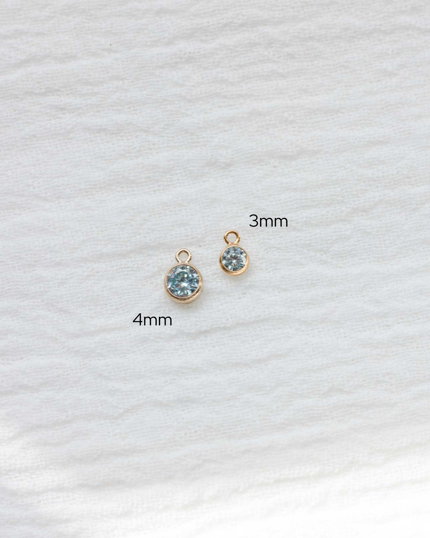 3mm Birthstone Charm, CH29