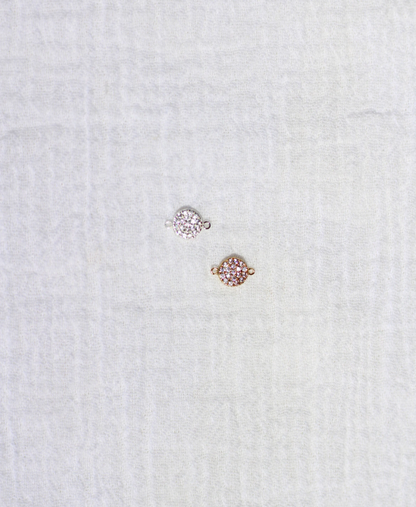 Pave CZ Tiny Disc Connector, CN170