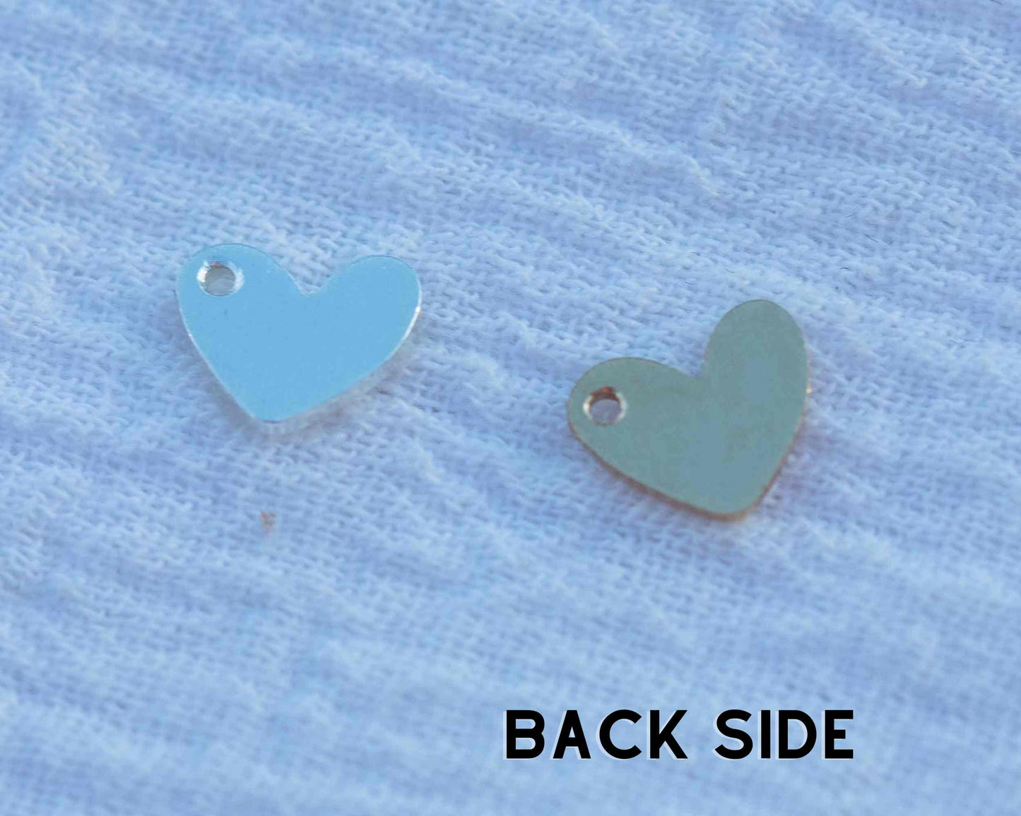8x9mm Heart blank with One Hole, B25
