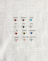 3mm CZ Diamond Shaped Birthstone Connector, CN305