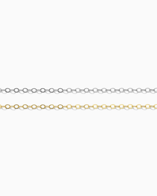 1.8mm Flat Paperclip Chain, G43, S43