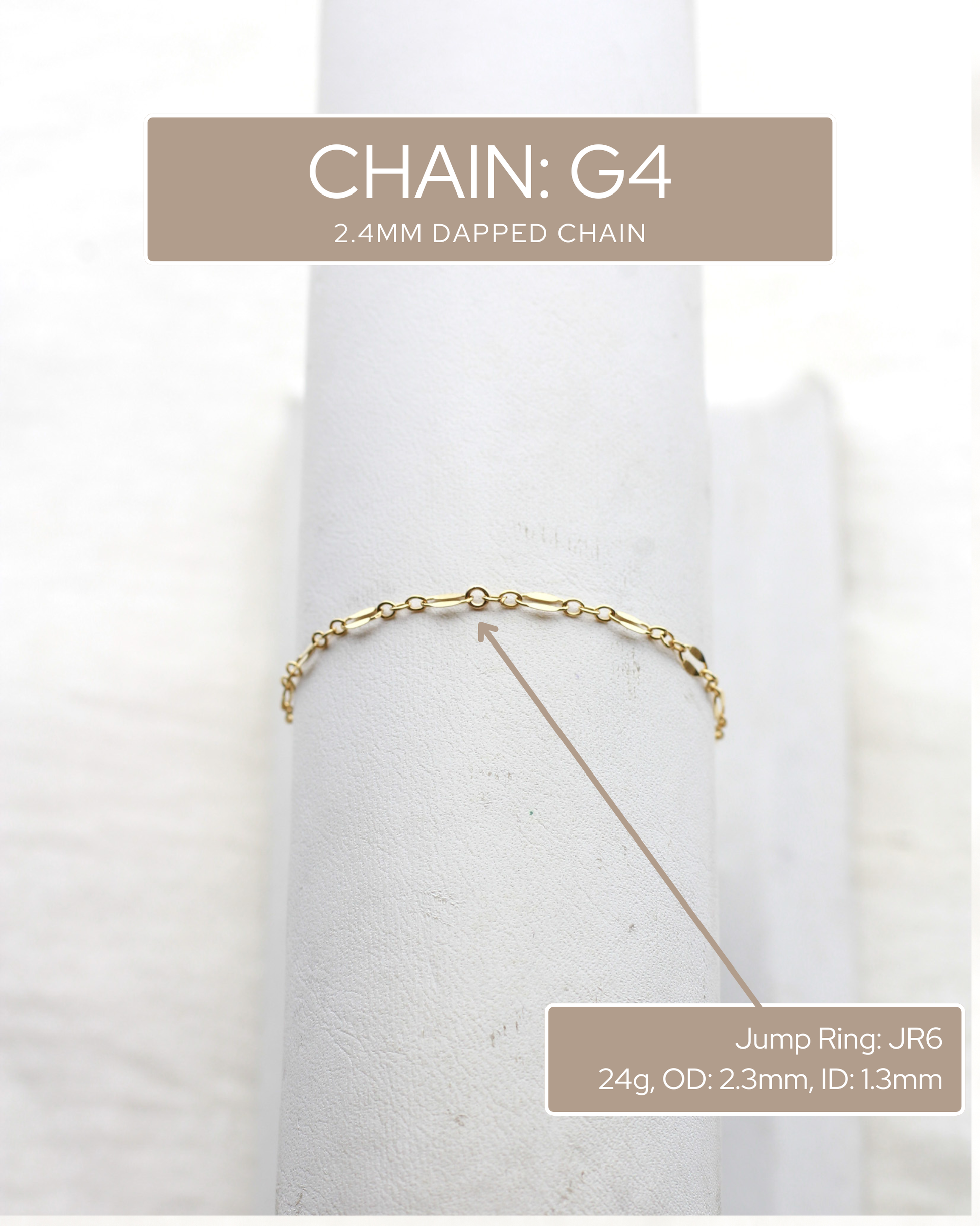 2.4mm Dapped Long & Short Chain, G4