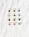 4mm CZ Diamond Shaped Birthstone Connector, CN308