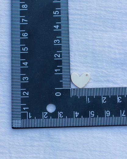 11x13mm Heart Blank with One Hole, B28