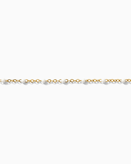 1.1mm White Dot Enamel Chain, G66