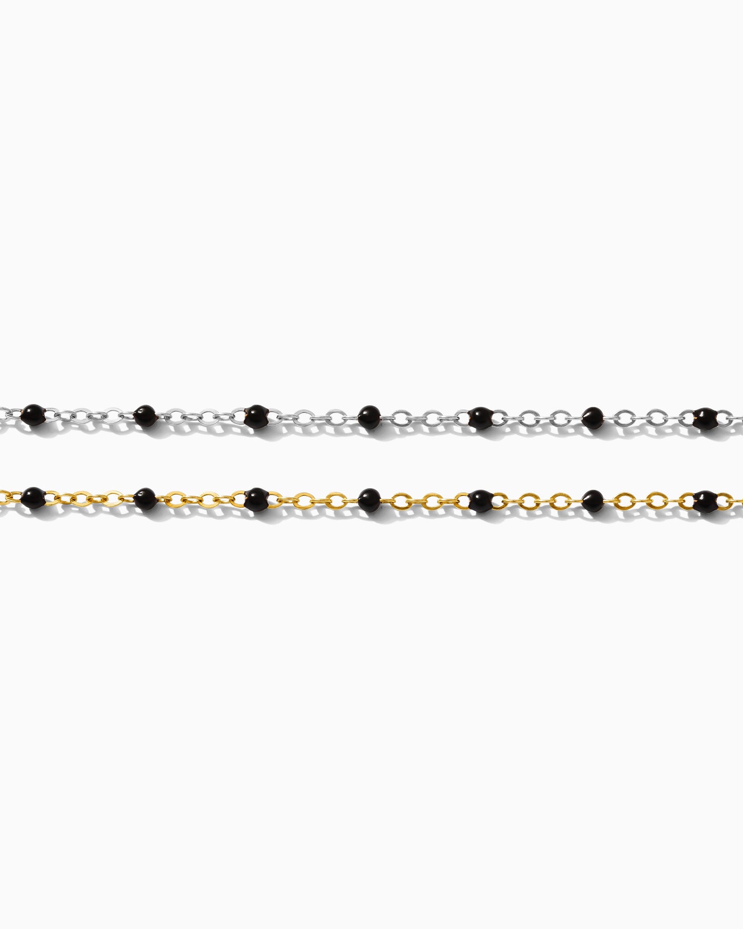 1.7mm Flat Cable Chain with Black Dots, G75, S75