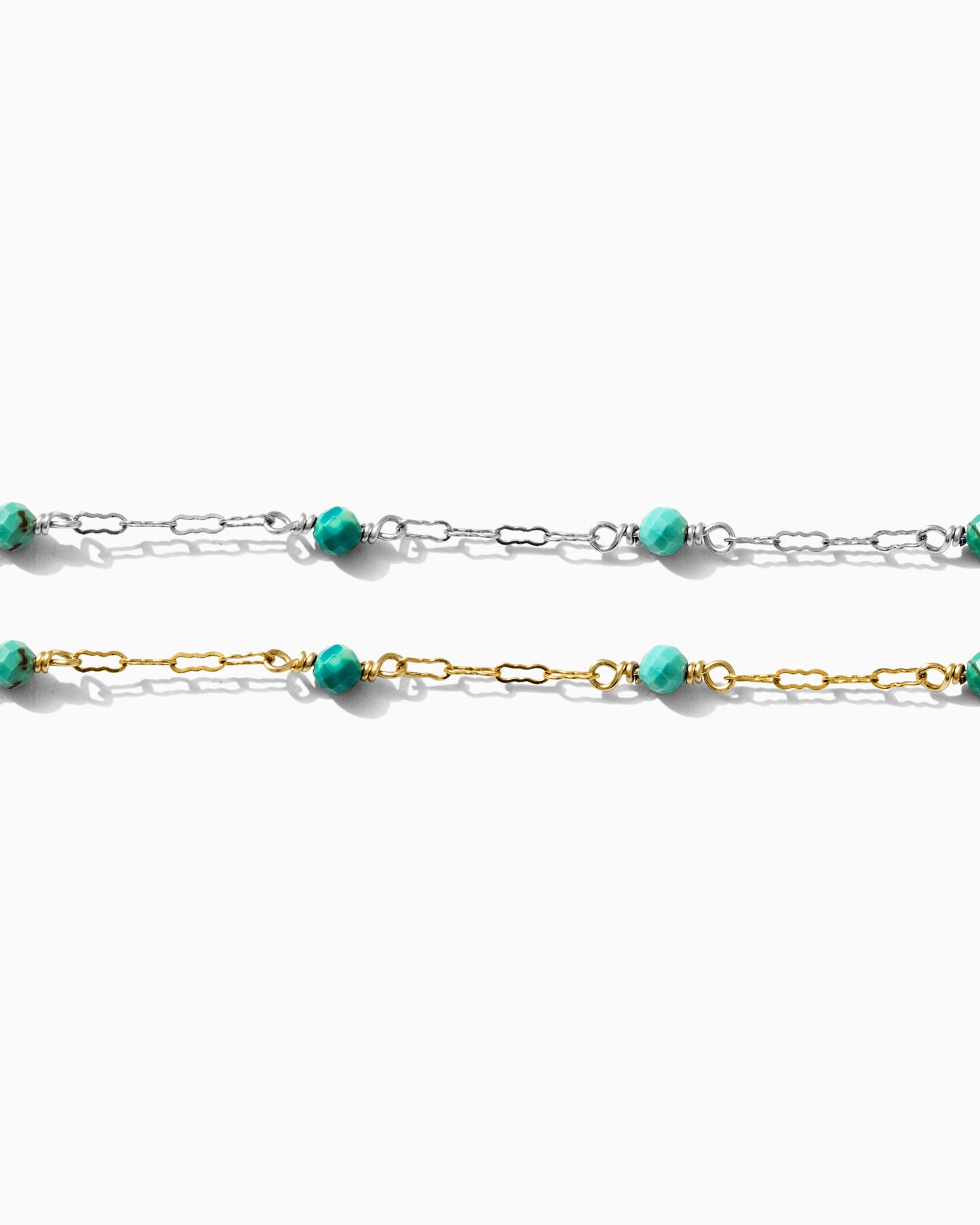 Genuine Turquoise Krinkle Chain, S76, G76