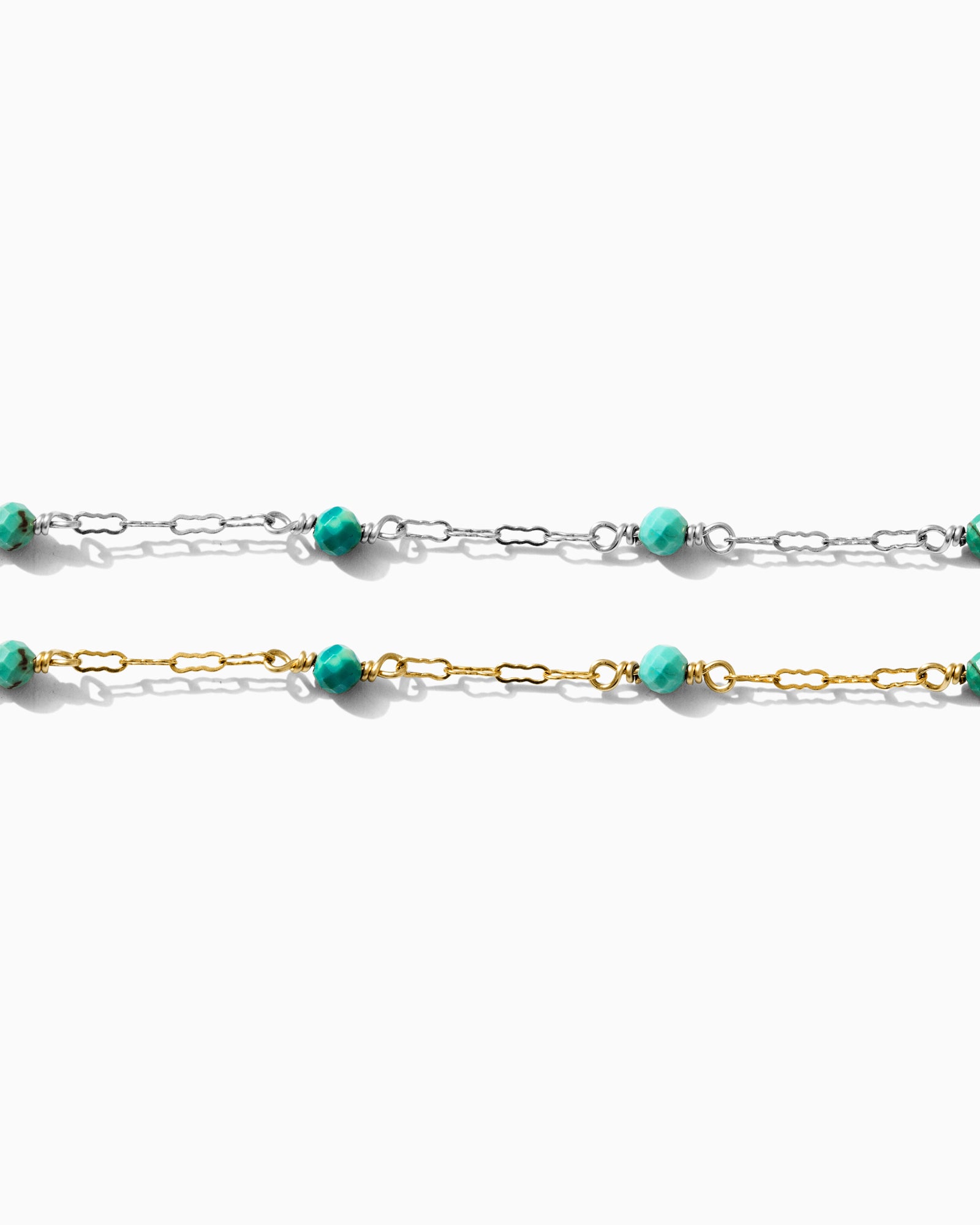 Genuine Turquoise Krinkle Chain, S76, G76