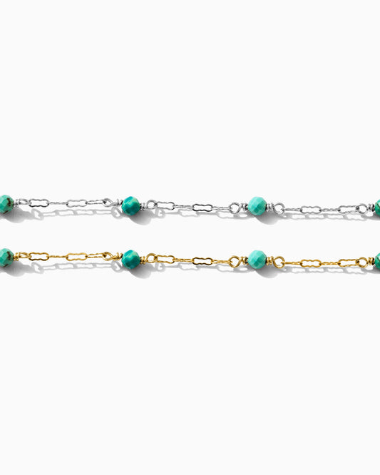 Genuine Turquoise Krinkle Chain, S76, G76