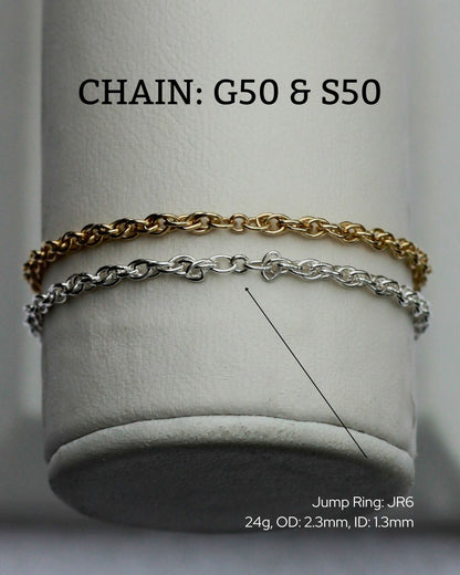 2.3mm Rope Chain, G50, S50