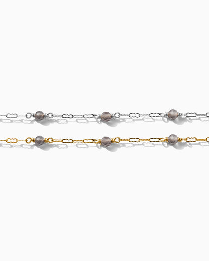 Genuine Labradorite Crinkle Chain, S78, G78