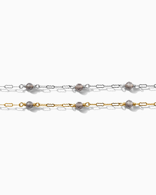 Genuine Labradorite Crinkle Chain, S78, G78