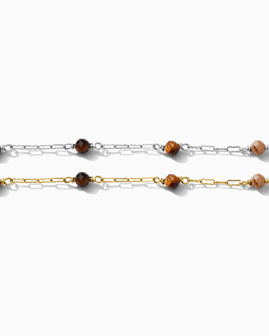 Genuine Tiger Eye Krinkle Chain, S79, G79