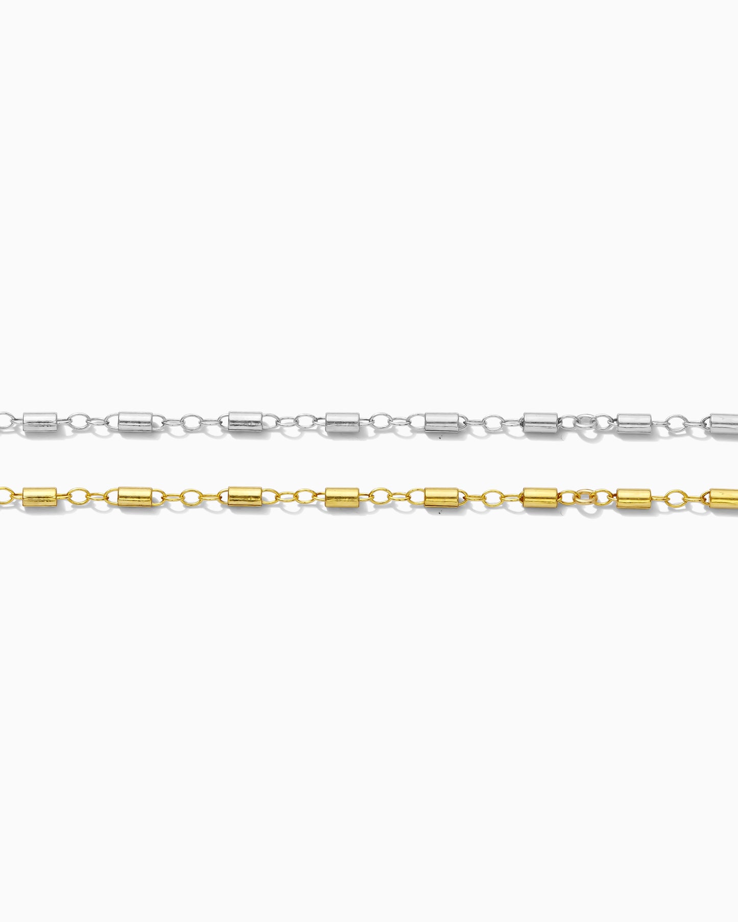1.7mm Cable Chain with Tube Beads, G7, S7
