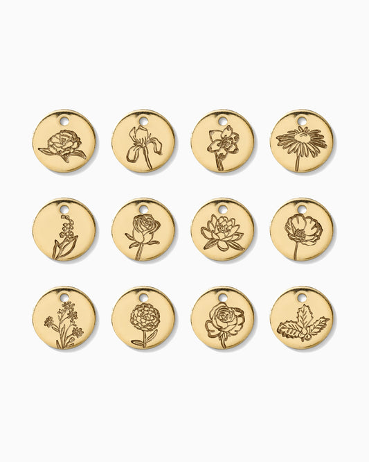 9.5mm Birth Flower Charm, CH16