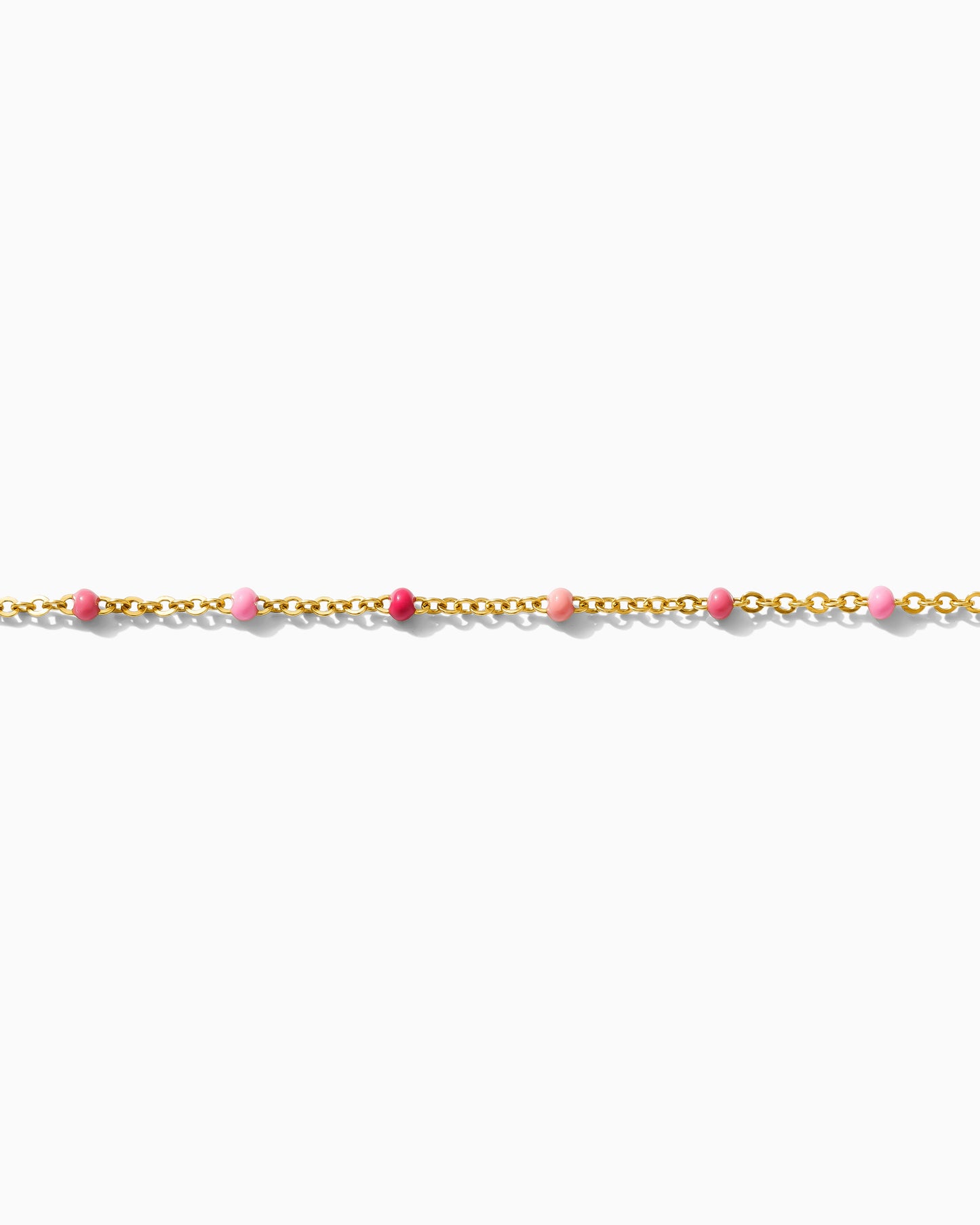 1.1mm Flat Cable Chain with Pink Dots, G83