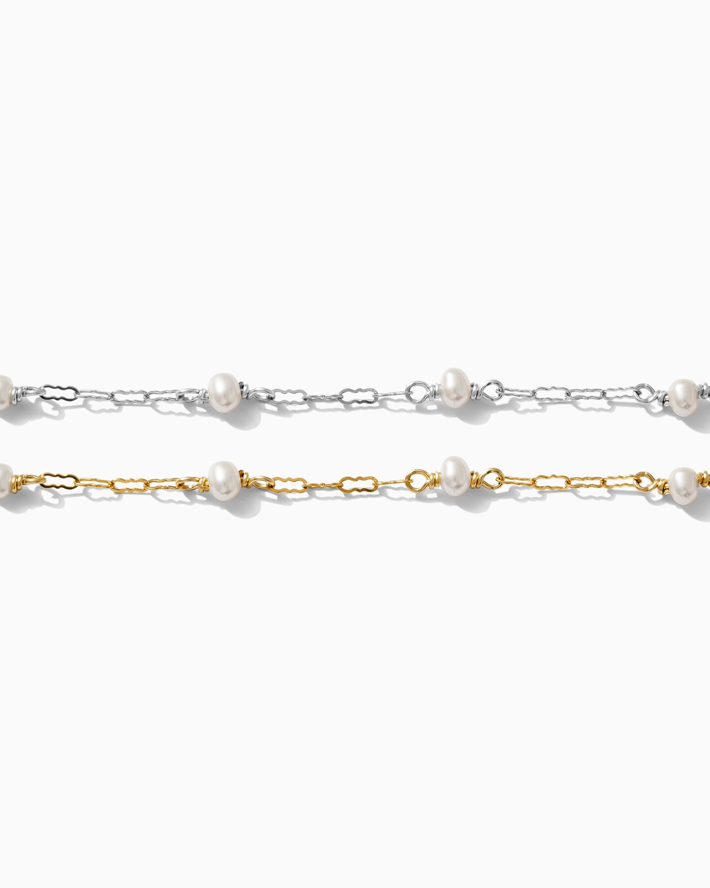 Genuine Freshwater Pearl with Krinkle Chain, S90, G90