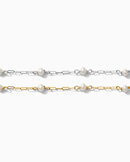 Genuine Freshwater Pearl with Krinkle Chain, S90, G90