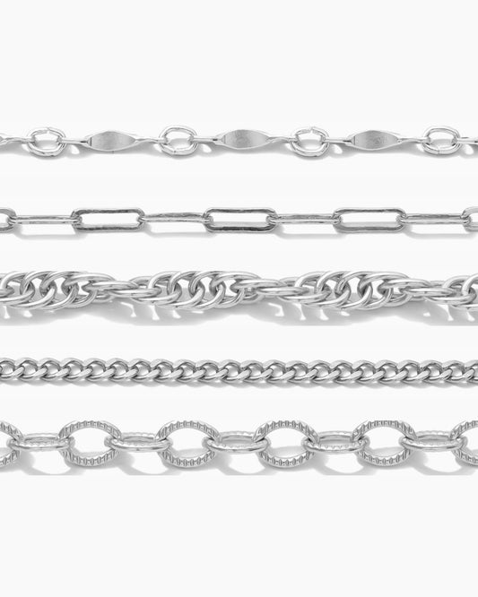 Sterling Silver Chain Starter Pack, Best Sellers, CSP100-SS