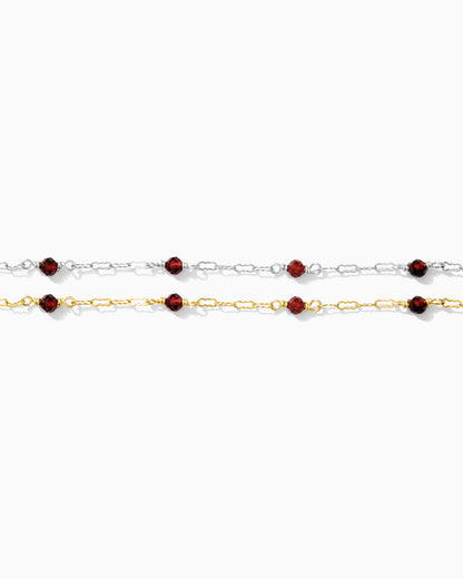 Genuine Red Garnet Chain, S96, G96