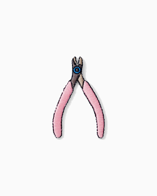 Pink Pliers Iron-On Patch