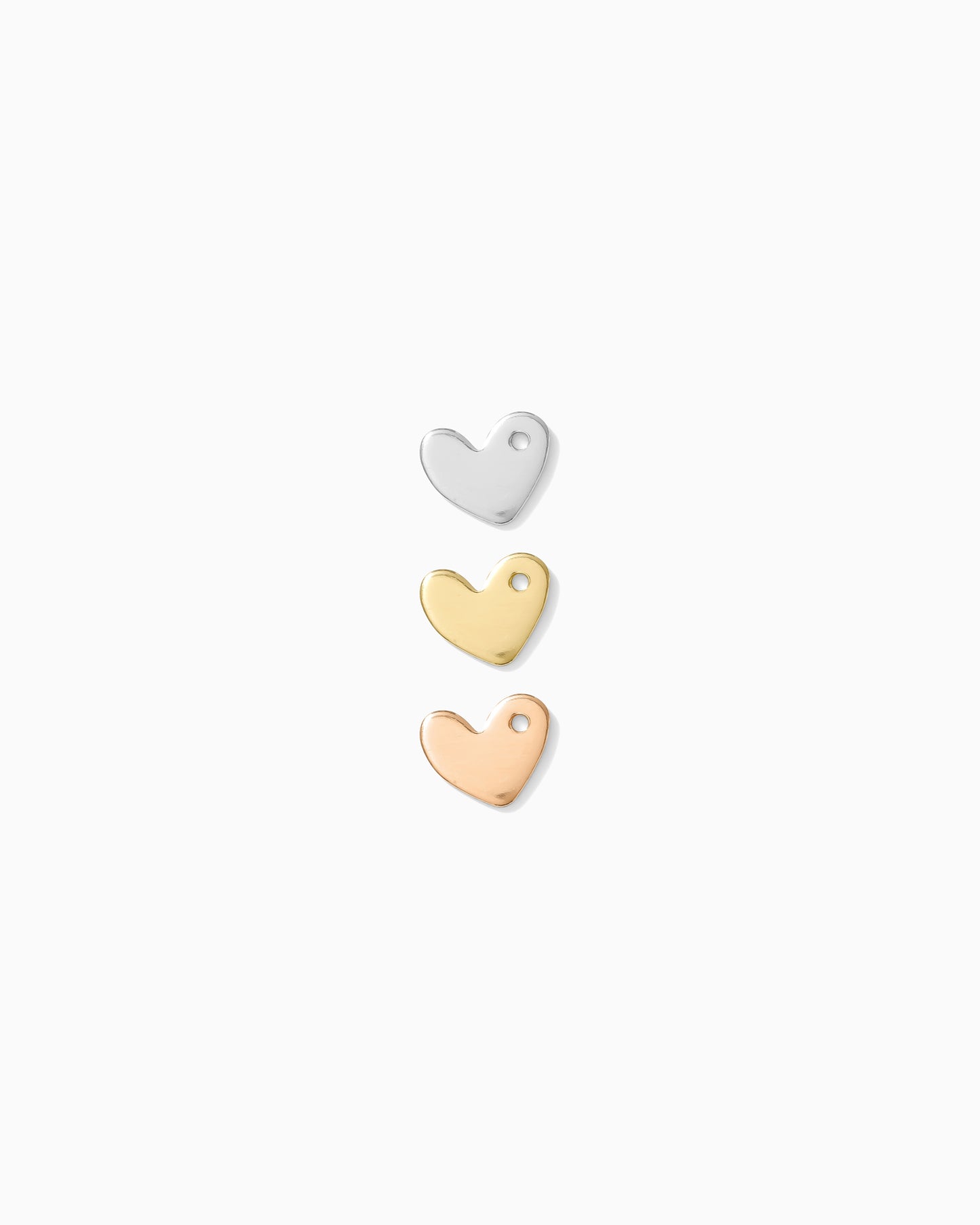 6x7mm Heart Blank with One hole, B26