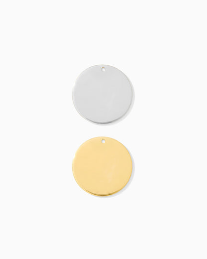 15.9mm Blank Disc Charm, B72