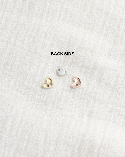 Blank Heart Connector w/ Two Holes 6x7mm, B89
