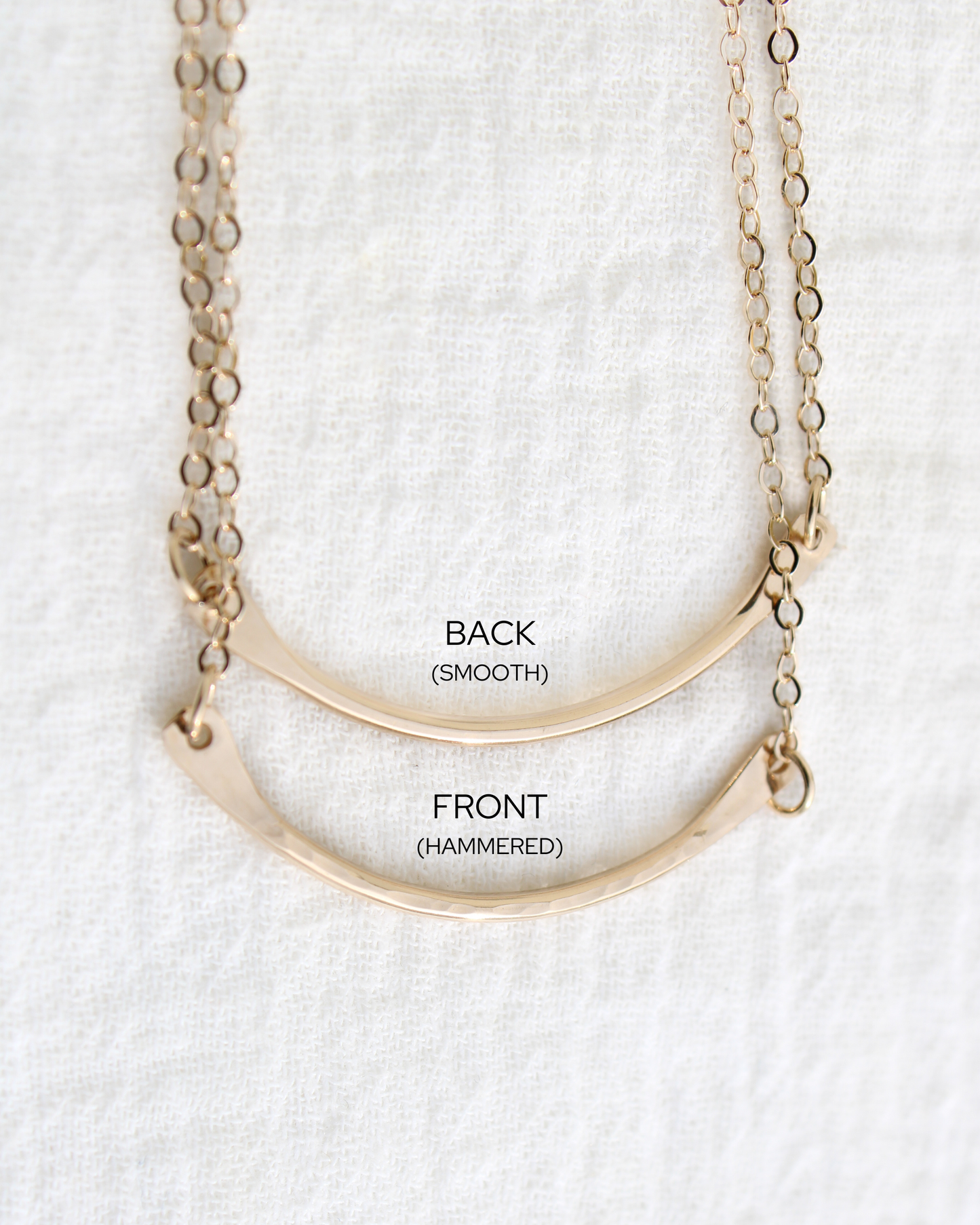 16" Hammered Arc Necklace, N92