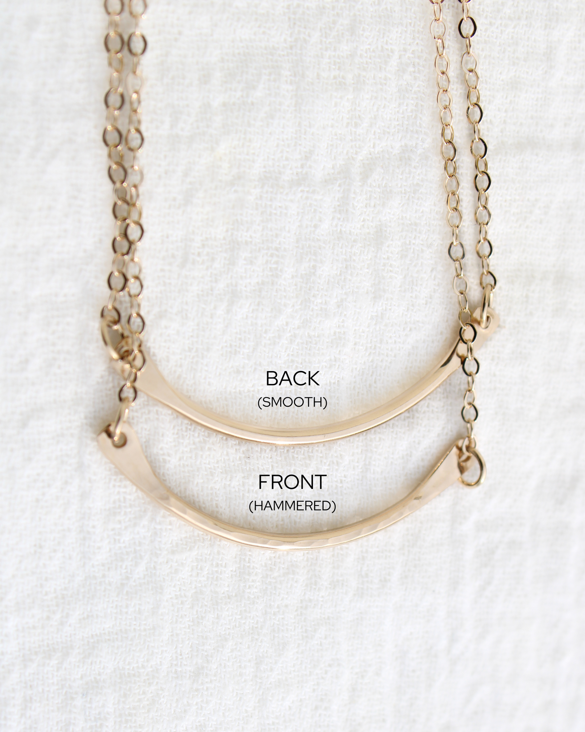 16" Hammered Arc Necklace, N92