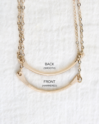 16" Hammered Arc Necklace, N92