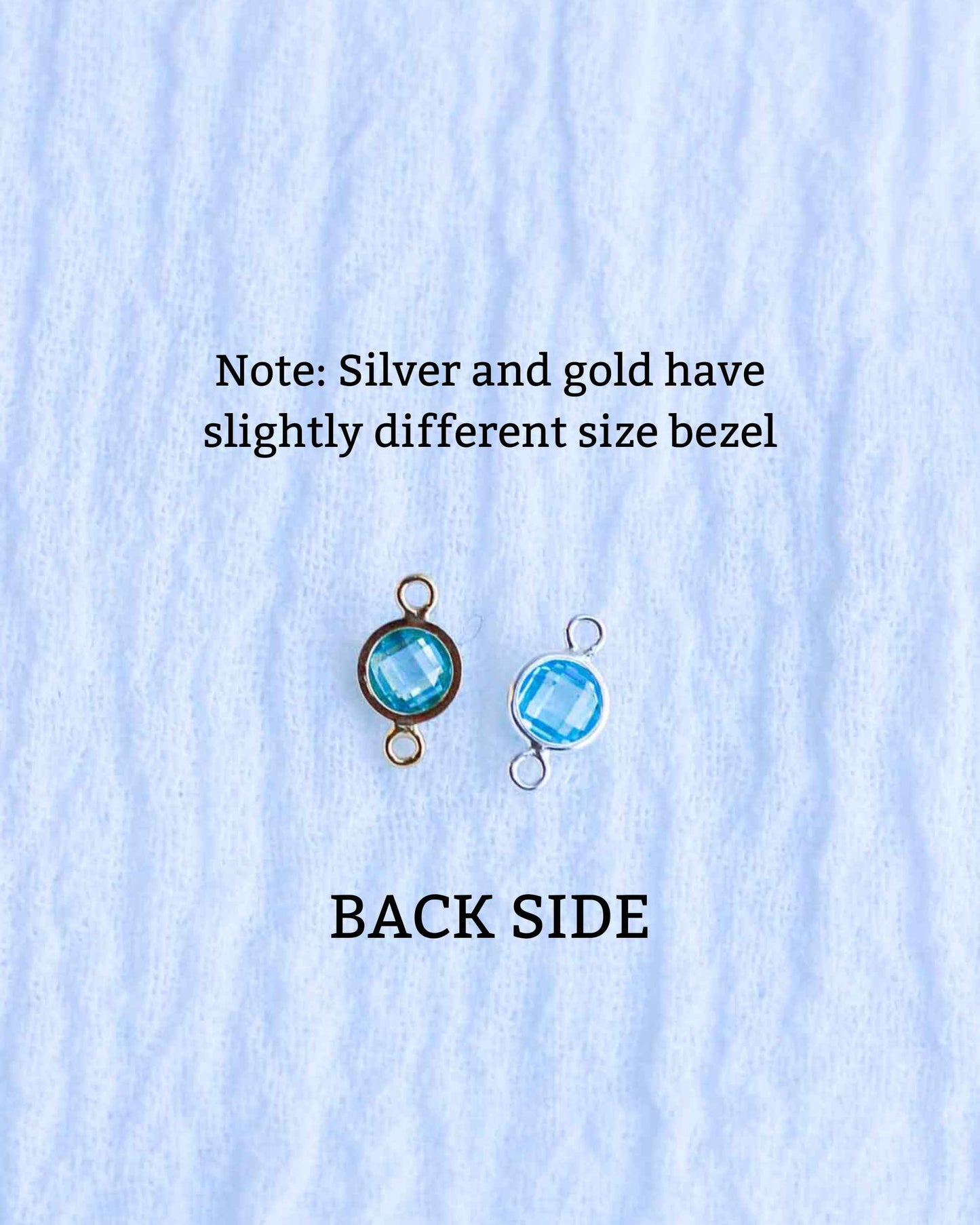 4mm Double Sided Checkerboard Birthstone Connector. CN27
