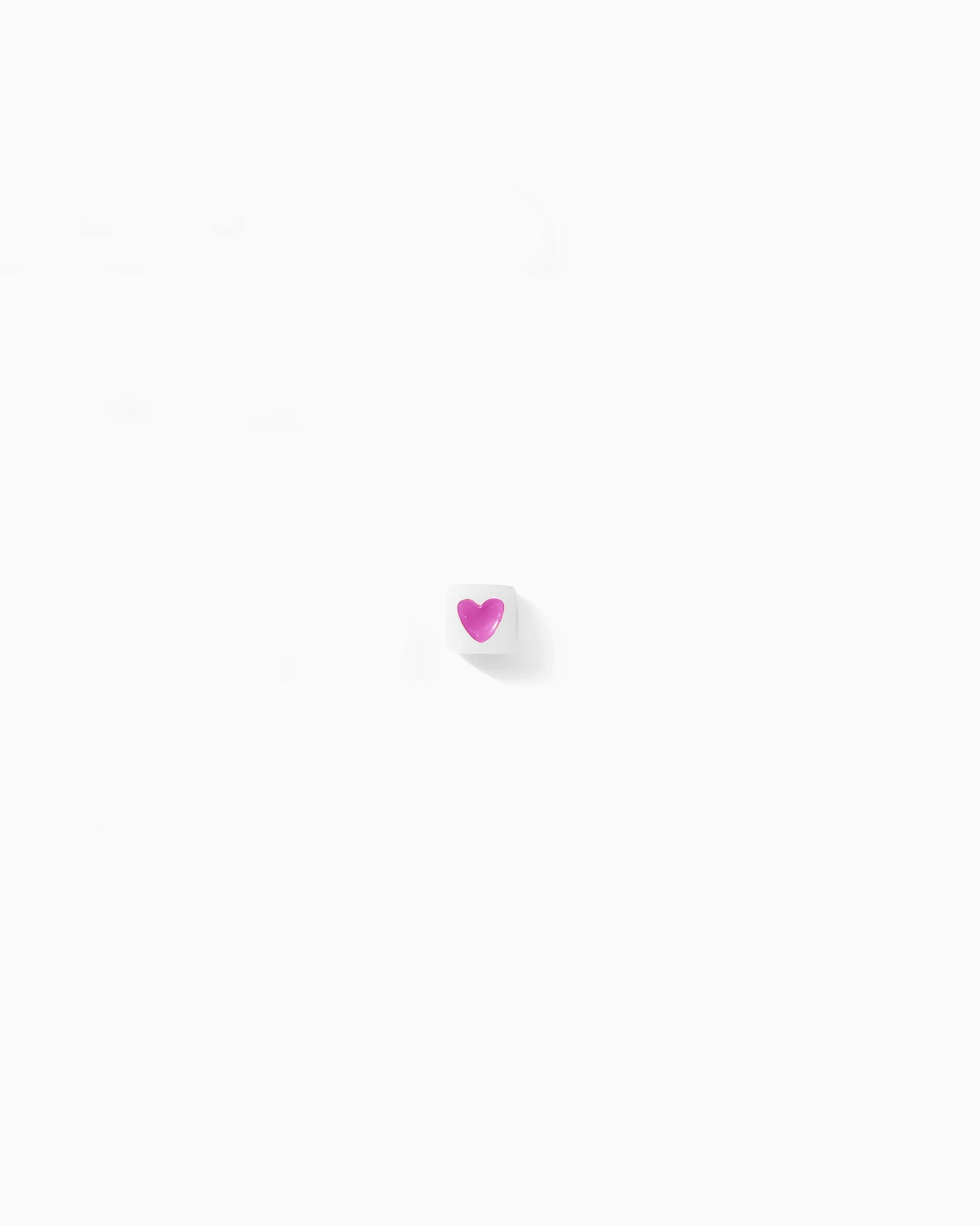 4mm Square Pink Heart Beads,  BD01