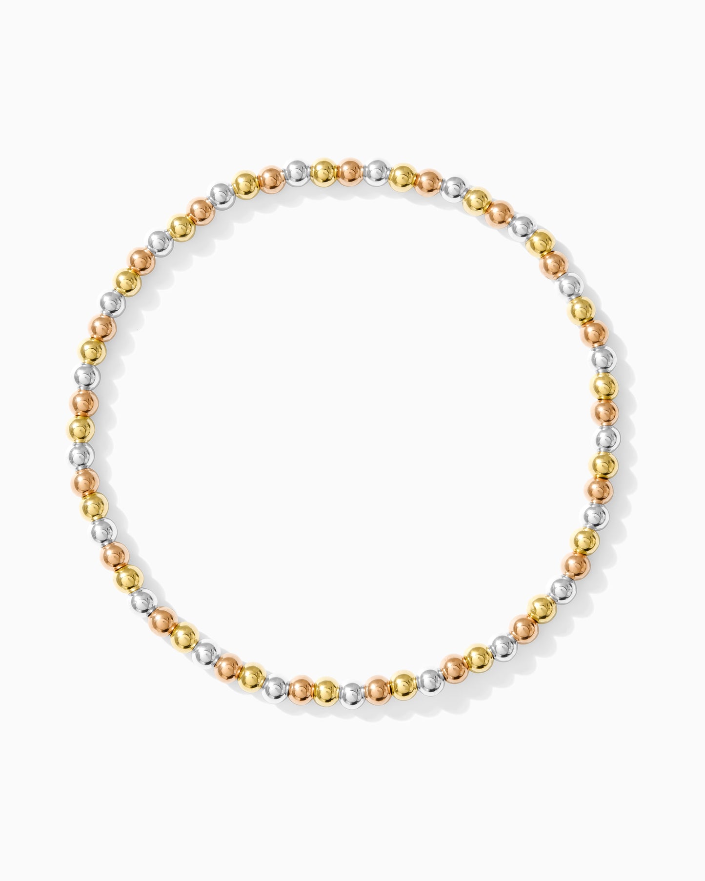 3mm Three Tone Beaded Bracelet, BR50