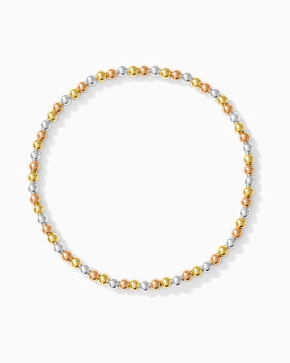 3mm Three Tone Beaded Bracelet, BR50
