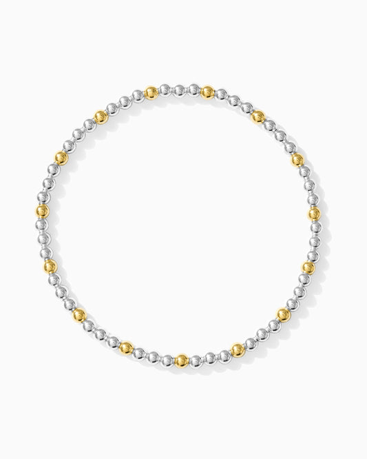 3mm Two Tone Beaded Bracelet, BR42