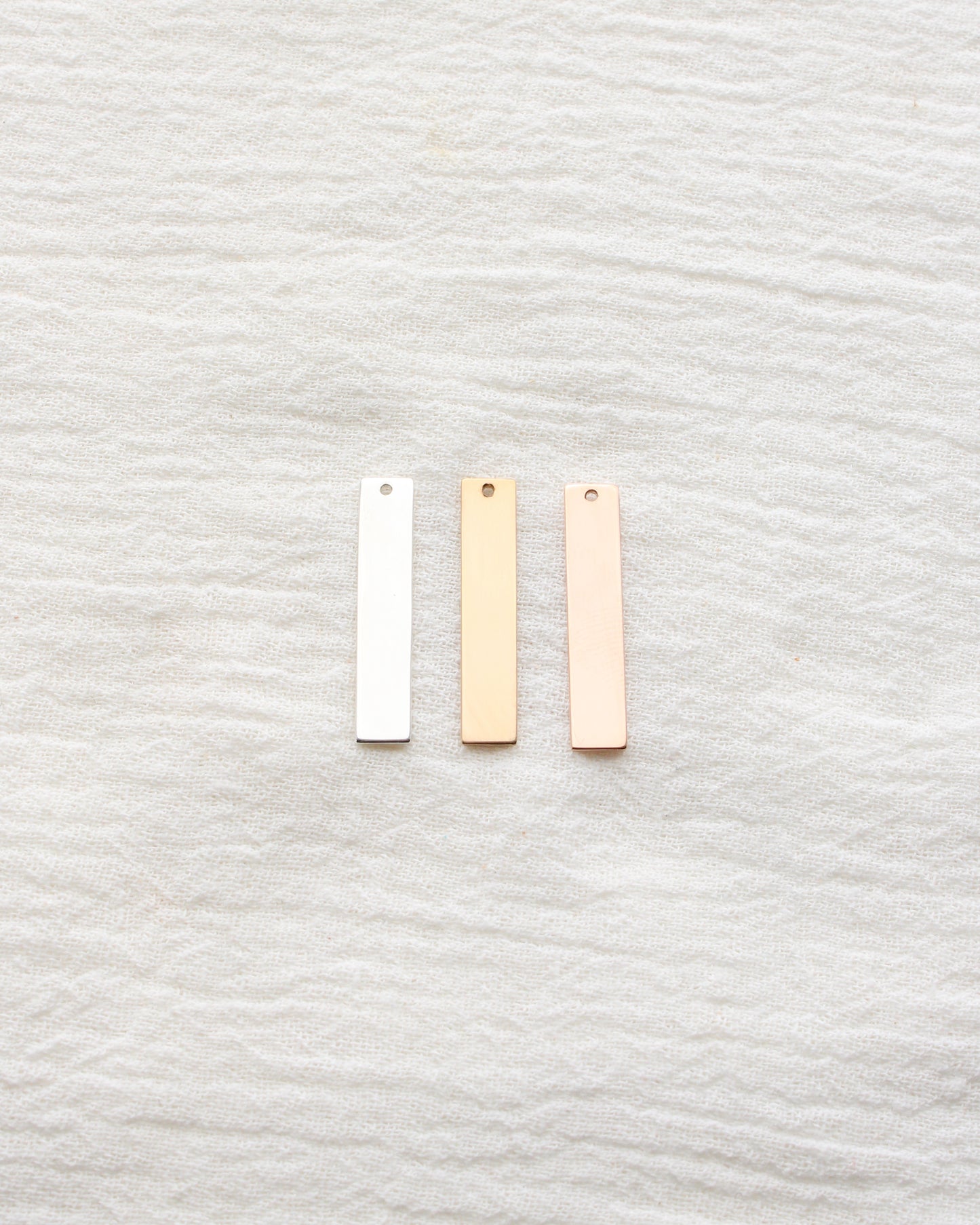 1" Blank Rectangle Charm, B92