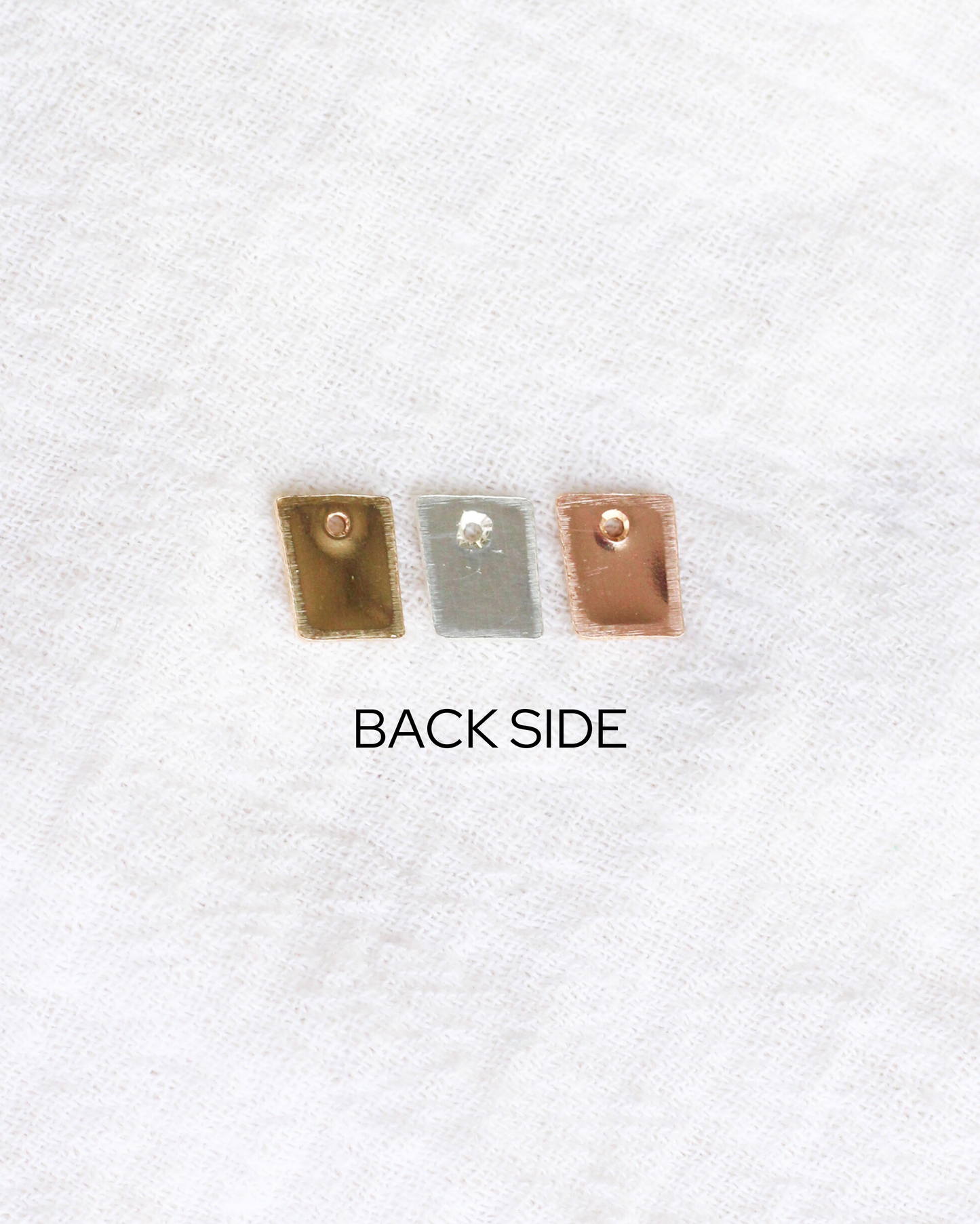 8x6mm Organic Rectangle Blank with One Hole, B55